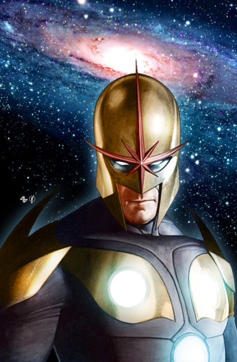 Nova comic book art by Adi Granov Richard Rider, Adi Granov, Comics Ideas, Marvel Nova, Draw Comics, New Warriors, Thor Ragnarok, E Photo, Marvel Comic Books