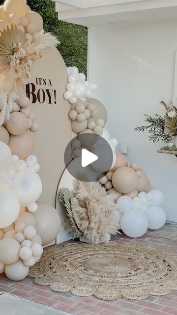 Boho Baby shower ideas, gender nuetral. Boho Balloon garland, balloons, Boy oh boy!, it's a boy. Boho Boy Baby Shower Ideas, Boho Baby Shower, Boho Baby, Event Styling, Balloon Garland, Boho Fashion, Balloons, Lily, Shower