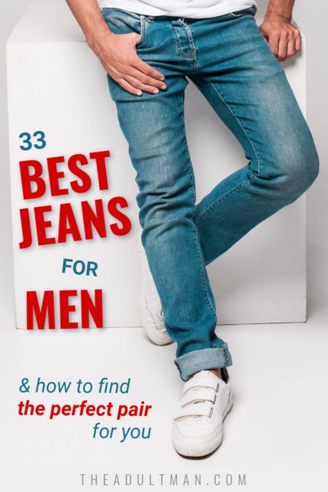 Gentlemen, jeans are the workhorse of your wardrobe. Nothing is more important to your style than finding the right fitting pair of denim for you. Check out our list of the 33 Best Jeans For Men & How to Find The Perfect Pair of Denim for You. We cover the best pants for each fit, style, brand (including Levis), and body types. Best Jeans For Tall Men, Jeans Shirt Men Style, Men’s Jeans Style, Men’s Jeans 2023, Mens Jeans Outfit Casual, Jeans For Men Over 50, Jeans For Men Fashion, Mens Jeans Fashion, Best Jeans For Men