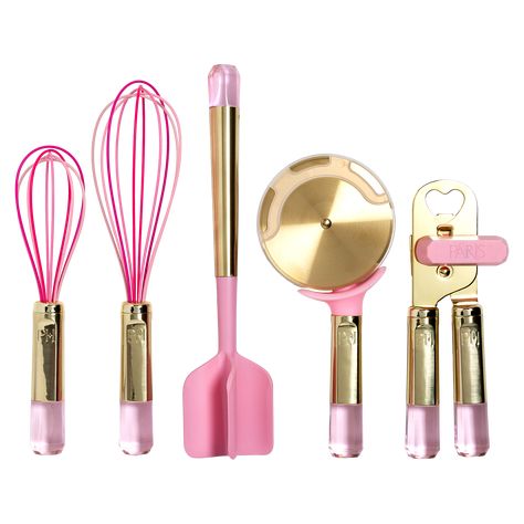 Added to cart | Relevant recommendations Pink Kitchen Essentials, Paris Hilton Kitchen Collection, Pink Household Items, Paris Hilton Kitchen Set, Pink Retro Kitchen, Paris Hilton Pink, Pink Kitchen Appliances, Goth Apartment, Plastic Kitchen Utensils