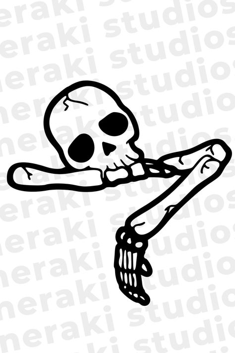 Skeleton With Headphones Tattoo, Skeleton Svg Halloween, Funny Skeleton Tattoo, Skeleton Drawing Ideas, Cute Skeleton Drawing, Skeleton Cricut, Skeleton Doodle, Tattoo Cards, Skeleton Logo