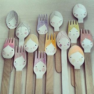 Amoeba's Amoeba's Everywhere! on Bloglovin Wooden Spoon Crafts, Spoon Craft, Painted Spoons, Spoons And Forks, Spoon Crafts, Spoon Art, Childrens Crafts, Peg Dolls, Wooden Spoons