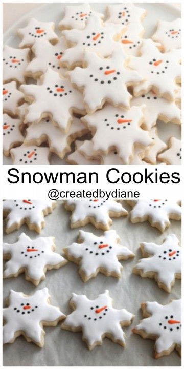 Snowflake Cookies Recipe, Winter Cookies, Snowflake Snowman, Snowman Snowflake, Snowman Cookies, Snowflake Cookies, Winter Cookie, Xmas Cookies, Christmas Sugar Cookies