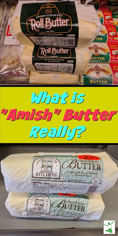 What is "Amish" Butter really? Think about it, do the Amish really have the means to mass produce that much butter? As the popularity of old fashioned butter rose, Big Food decided to cash in, which leads us to the question asked above. "Amish" butter is no more than . . . click through to find out! #Amish #Amishbutter #Amishbutterinstores #rolledbutter #realbutter #freshbutter #thehealthyhomeeconomist Heavy Cream Recipes, Amish Butter, Big Food, Butter Roll, Shrimp Recipes Easy, Amish Recipes, Big Meals, Cooking Art, Butter Recipe