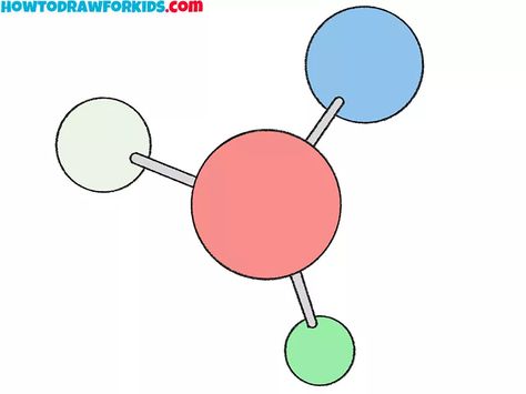 How to Draw a Molecule - Easy Drawing Tutorial For Kids Molecules Drawing, Molecule Drawing, Chemistry Projects, Drawing Lesson, Easy Drawing Tutorial, Drawing Tutorials For Kids, Magic School Bus, Coloring Supplies, Drawing Tutorial Easy