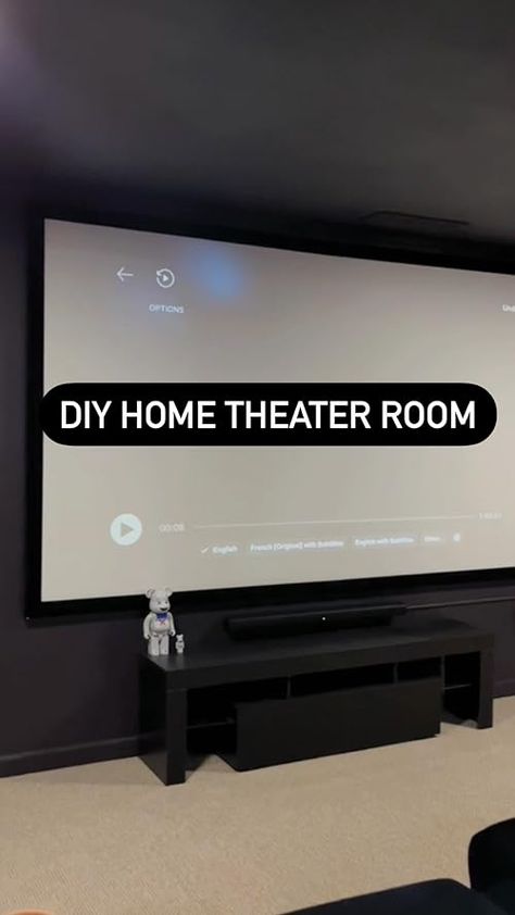 Check out this video Our favorite products for our home theater room  from Kaylee Basement Home Theater Ideas Small Spaces, Small Basement Theater, Home Theater Ideas Living Room, Diy Home Theater, Theater Room Ideas On A Budget, Small Movie Room Ideas, Home Theater Ideas, Basement Movie Room Ideas, Theater Room Ideas