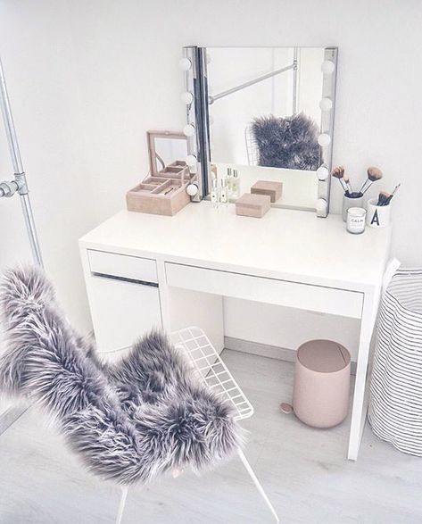 Syvde Dressing Table, Malm Dressing Table, Room Design Bedroom, Dressing Table, Humble Abode, New Room, Room Inspo, Home Office, Bedroom Design