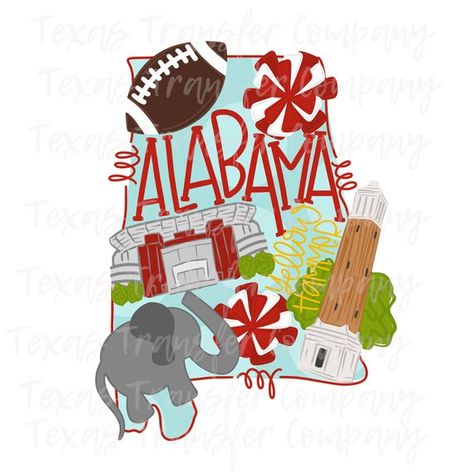 Alabama Football transfer, cotton tshirt transfer, sublimation tshirt transfer, alabama elephant tsh Alabama Elephant, Football Transfers, Alabama Fans, Alabama Roll Tide, Alabama State, Alabama Football, Personalized Note Cards, Tennessee Volunteers, Roll Tide