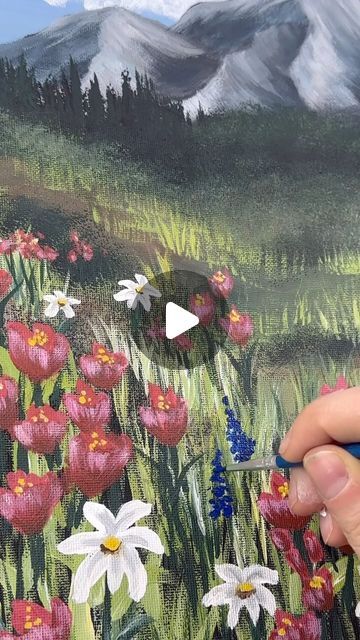 Open Tulips, Recycled House, Acrylic Flower Painting, Bio Art, Acrylic Flower, Flower Paintings, Painting Flowers, House Paint, Acrylic Flowers