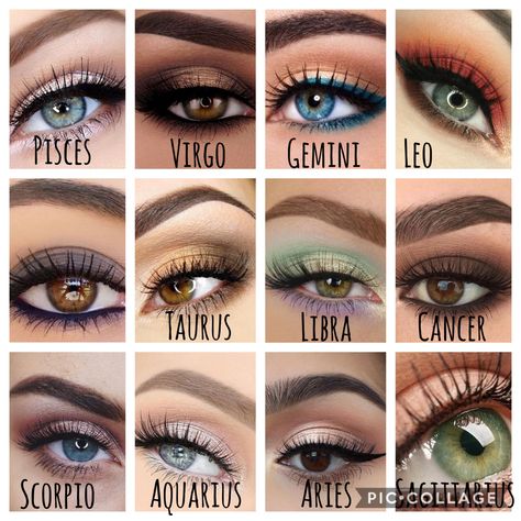 Zodiac Makeup Chart, Zodiac Signs Outfits Style Inspiration, Thick Lips, Rare Eye Colors, Eye Color Chart, Zodiac Signs Pictures, Makeup Charts, Zodiac Meanings, Horoscope Tattoos