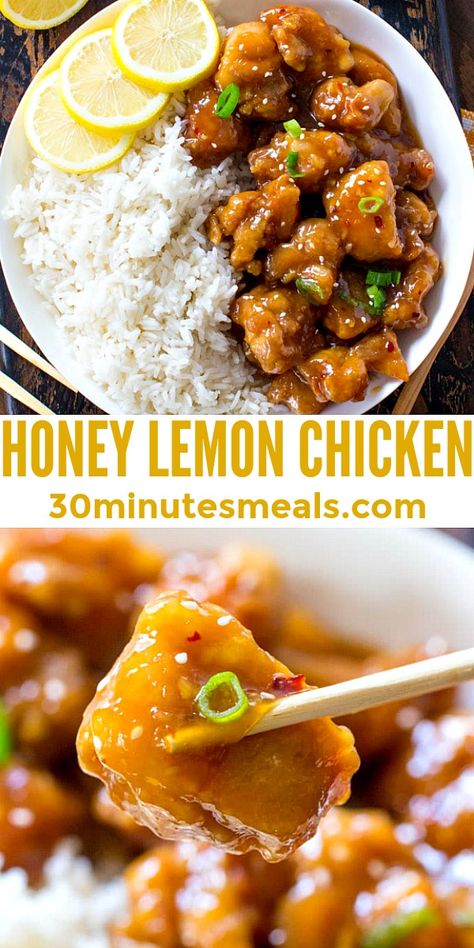 Honey Chicken Recipe, Honey Lemon Chicken, Aesthetic Health, 30 Min Meals, Tattoo Health, Lemon Flavor, Bee Tattoo, Honey Recipes, Honey Lemon