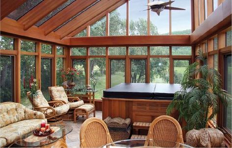 home additions with hot tubs | ... hot tubs of course | Home Sweet Home | Pinterest | Hot Tubs and Tubs Pool Sunroom, Gazebos Ideas, Enclosed Pool, Indoor Hot Tub, Shell Knob, Hot Tub Room, Hot Tub Patio, 3 Season Room, 4 Season Room