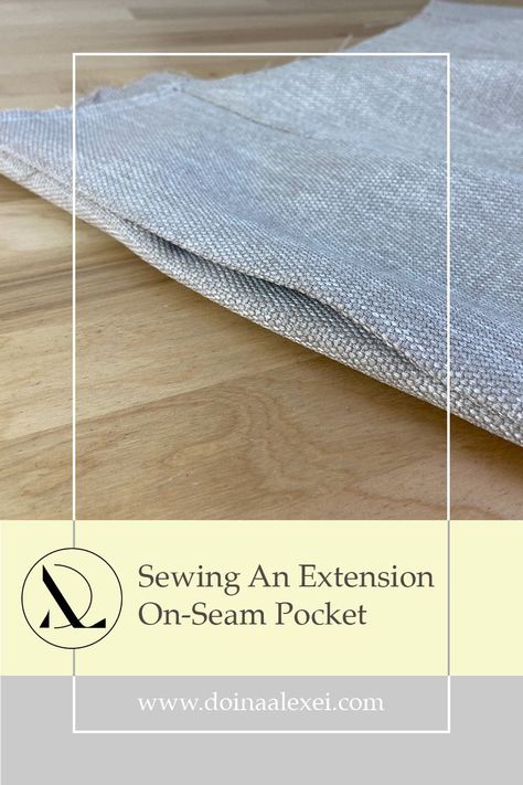 Apparel Sewing, Sewing Pockets, Side Seam Pocket, Stitching Techniques, Seam Allowance, French Seam, Craft Sale, Pocket Bag, Learn To Sew