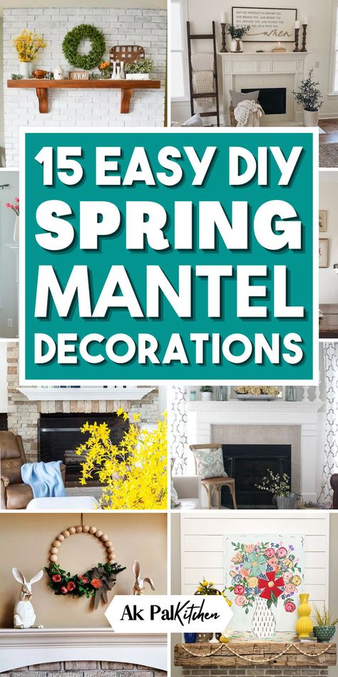 Transform your space with enchanting Spring mantel ideas that capture the essence of the season. Explore a range of Spring mantel decorating ideas, from farmhouse Spring mantel decorations to modern, boho, and rustic Spring mantel decor ideas. Adorn your Spring mantels with inviting Spring wreaths, Spring garlands, and elegant Spring signs. Elevate your Spring decorations with floral arrangements, and Easter-themed mantel decor to celebrate the season with these festive Spring mantel themes. Spring Mantel Decor, Easter Mantle Decor, Spring Mantel Decorating Ideas, Spring Mantle Decor, Farmhouse Mantle Decor, Easter Porch Decor, Easter Mantle, Easter Centerpieces Diy, Mantel Decorating Ideas