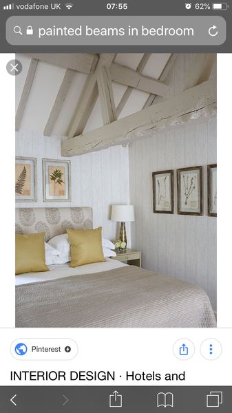 Paint these cottage beams white?? | Mumsnet Painted Cottage Beams, White Beamed Ceiling, Painted Beams Ceiling Cottage, White Painted Beams Ceiling, Beams Ceiling Painted, Painted Beams Living Room, Painted Wooden Beams Ceiling, Painting Beams Ceiling, White Beams Living Room