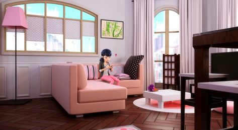 Marinette House, Marinette Dupain Cheng, Miraculous Ladybug Funny, Miraculous Ladybug, Floor Chair, Room Inspiration, Mlb, Room Decor