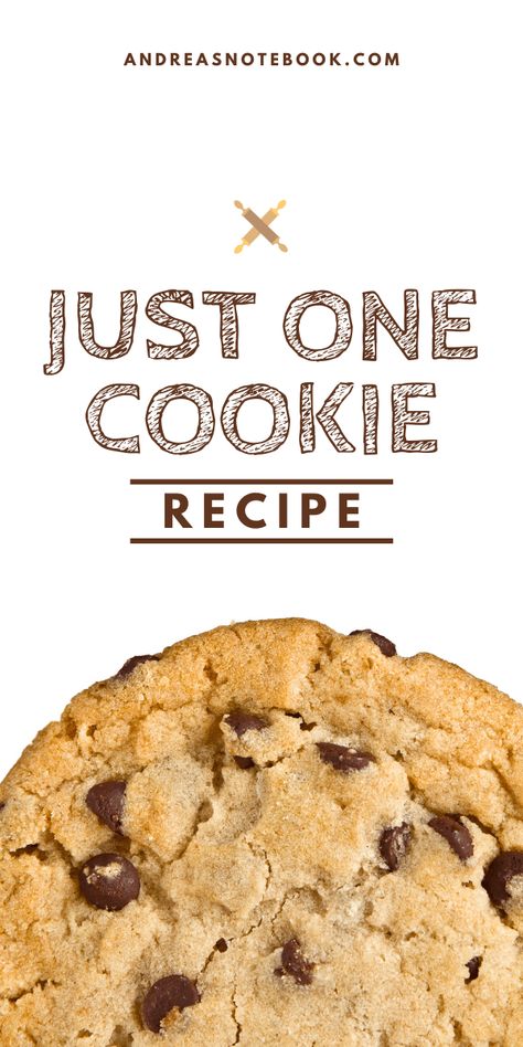 Single Serve Cookie Dough Recipe, Chocolate Chip Cookie For 1, How To Make One Cookie, Recipe For One Cookie, Cookie Recipe For One, Single Chocolate Chip Cookie, Single Cookie Recipe, Cookie For One Recipe, One Cookie Recipe