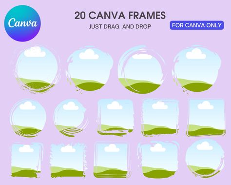 CANVA Frame template, Drag and Drop, Add your own Photo Canva Photo Frame Element, Canva Frames Elements, Canva Mockups, Travel Brochure Design, Cute Picture Frames, Canva Frames, Canva Font, Graphic Design Cards, Graphic Ideas