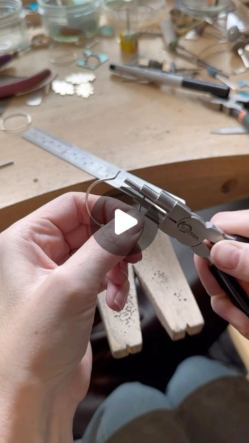 Kelly Twigg | Artisan Jewellery on Instagram: "How it’s made! ⚒️ One of my silver ring-keeper pendants… Jewellery that’s functional as well as pretty! This pendant doubles up as a fidget necklace, creating a lovely shiny piece of jewellery that you can fiddle with to keep your hands busy AND use to temporarily hold on to a ring or two. Perfect if you need them off your fingers but don’t want to put them in your pocket… This is a (very sped up) version of how I make them. The process is really every bit as simple as the design itself, but it still takes a while! 🙃 #artisanjewellery #handmadejewellery #howitsmade #jewellerymaker #simplysilver #jewellerydesigner #sterlingsilver #silverjewellery #metalsmith #processreel #silversmith #handmadeintheuk #modernjewellery #jewellerywithmeaning Ring Keeper Necklace, Diy Silver Rings, Silversmithing Tutorials, Silversmith Rings, Fidget Necklace, Silversmithing Jewelry, Silversmith Jewellery, Metalsmithing Jewelry, Jewelry Techniques