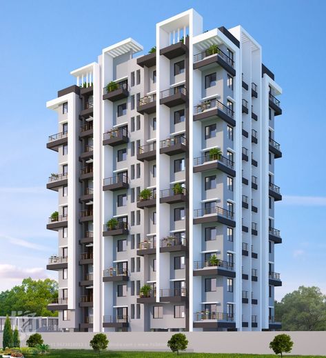 3D Residential Apartment rendering & walkthrough services by HS3D INDIA - Multi Storey Residential apartment Buildings, Florida - residential apartment Front Elevation Design, Florida - 3D Exterior view of an Apartment Design, Florida- tips for Modern Apartment Exterior Design, Florida - best exterior paint color for residential apartment, Florida - fresh and simple front yard decor,Florida - top Apartment Balcony Ideas - facade of residential apartment architecture - High-End Apartment Design Residential Architecture Apartment, Building Front Designs, Multi Storey Building, Modern Bungalow Exterior, Apartments Exterior, Best Exterior Paint, Facade Architecture Design, Residential Building Design, 3d Architectural Visualization