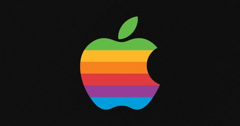 The Apple Rainbow Logo May Appear in New Products Green Apple Logo, Original Apple Logo, Rainbow Apple Logo, New Apple Logo Wallpaper, Apple Rainbow, Black Apple Logo Wallpaper Hd, Apple Ii, Apple Photo, Rainbow Logo