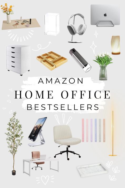 Bestsellers from Amazon from my home office. #backtoschool #homeoffice Ergonomic Home Office Ideas, Amazon Office Finds, Amazon Home Office, Office Finds, Ergonomic Home Office, Amazon Office, Workspace Ideas, Office Decor Ideas, Interior Design Student