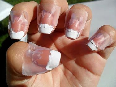 French Manicure At Home, Nail Painting Tips, Fingernails Painted, Gel Nails French, White Tip Nails, Cute Simple Nails, Nail Care Tips, Scotch Tape, Strong Nails