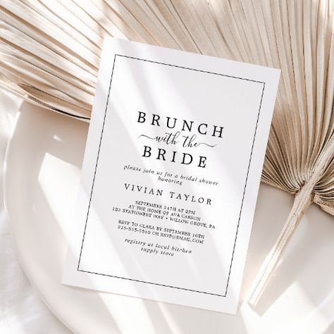 $2.92 | Minimalist Brunch with the Bride Bridal Shower #rustic brunch with the bride, elegant wedding shower, modern bridal shower, simple brunch with the bride, romantic brunch with the bride, calligraphy bridal shower, minimalist bridal shower, classic clean black and white, minimal country chic template k100, classy whimsical vintage Rustic Brunch, Bride Calligraphy, Bridal Shower Simple, Bridal Shower Minimalist, Brunch With The Bride, Romantic Brunch, Simple Brunch, Shower Minimalist, Bridal Shower Inspo