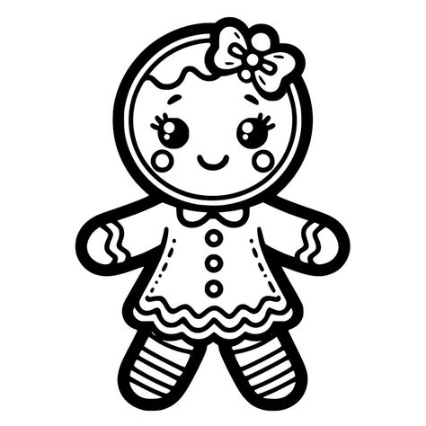 Gingerbread Girl Coloring Page, Gingerbread Lady, Gingerbread Crafts, Christmas Yard Decorations, Gingerbread Girl, Coloring Pages For Girls, Christmas Yard, Girl Drawing, Yard Decor