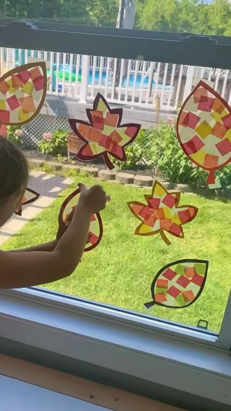 Leaf Sun Catchers in 2022 | Fall preschool activities, Homeschool crafts, Fall crafts Fall Hanging Crafts Preschool, Fall Theme Art For Toddlers, Fall Classroom Crafts For Kids, Sukkot Crafts For Preschoolers, Fall Art For Toddlers October, Toddler Fall Art Activities, Prek Art Projects Fall, Preschool Harvest Crafts, Fall Tissue Paper Crafts For Kids