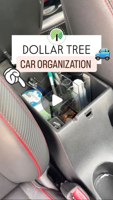 Emma Villaneda on Instagram: "Dollar Tree organization ideas for your ✨CAR!✨

Which products would you use in your car 🚙 ?!

💚📸Dollar Tree SHOPPING list: 
🛒 Clear Stackable Drawer
🛒 3 Compartment Organizer
🛒 Cupholder Trashcan 
🛒 Plastic Caddy 
🛒 Sport Armband Phone Holder 

#diy #organization #organizationideas #dollar #dollartree #car #cars #hack #homehacks #home #homedesign #diyproject #tutorial #hacks #life #lifehacks #carcare" Work Car Organization Ideas, Car Compartment Organization, Dollar Tree Car Finds, Car Organizer Ideas, Decorate Your Car, Car Cleaning And Organization, Diy Car Organization Ideas, Things To Have In Your Car, Car Hacks Organization