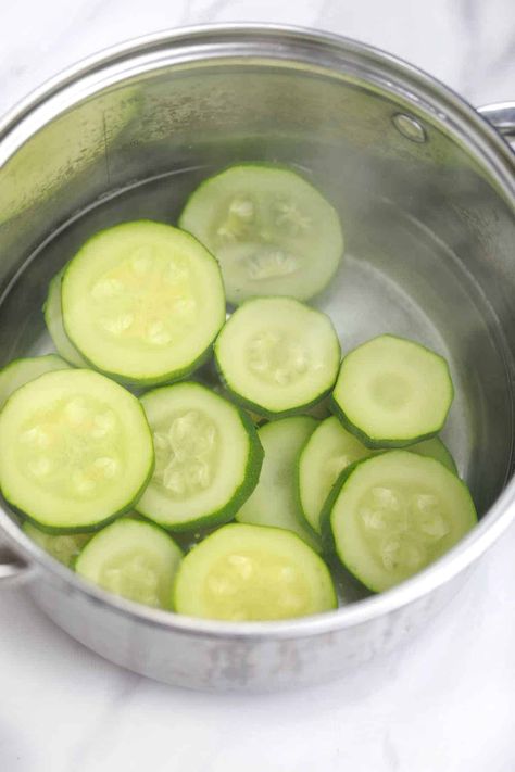 Boiled Zucchini Recipe Boiled Zucchini Recipes, Boil Asparagus, Steamed Zucchini, Grandma Kitchen, Boil Carrots, Boiled Cabbage, How To Cook Zucchini, Boiled Food, Zucchini Recipe