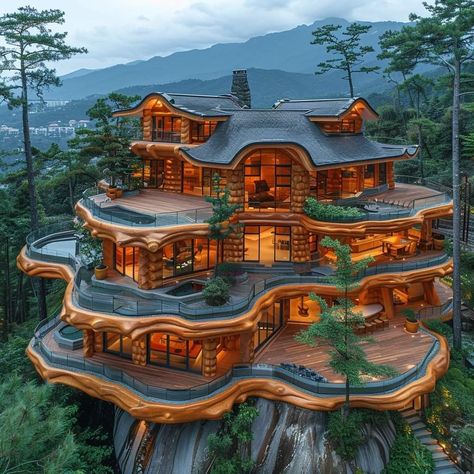 Luxury Tree Houses, Retro Apartment, Beautiful Tree Houses, Treehouse Masters, Creative Garden Decor, Crazy Houses, Woodland House, Tree House Designs, Diy Outdoor Furniture Plans