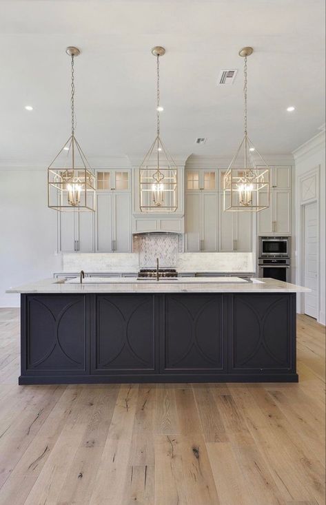 Grey Kitchen Island, Dark Grey Kitchen, Black Kitchen Island, Dream Kitchens Design, Kitchen Remodel Design, New House - Kitchen, White Kitchen Design, Kitchen Inspiration Design, Kitchen Redo