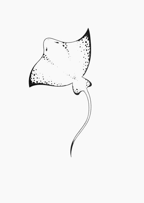 Stingray Hand Tattoo, Manta Tattoo Design, Ray Fish Drawing, Simple Manta Ray Drawing, Sting Ray Line Tattoo, Manta Ray Fine Line Tattoo, Simple Stingray Tattoo, Sting Ray Tattoo Simple, Manta Ray Stencil