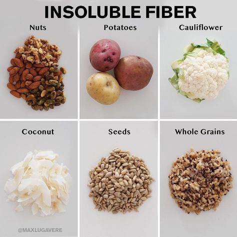 FIBER BENEFITS (SWIPE for more and save this post!) 👇🏼⁣⁣⁣⁣⁣ ⁣⁣⁣⁣⁣ ⁣⁣ When it comes to fiber, there’s no one-size-fits-all approach. Lots… | Instagram Insoluble Fiber Foods, Eating For Gut Health, Max Lugavere, Fiber Benefits, Insoluble Fiber, Cauliflower Potatoes, Gut Healing Recipes, Gi Tract, Soluble Fiber