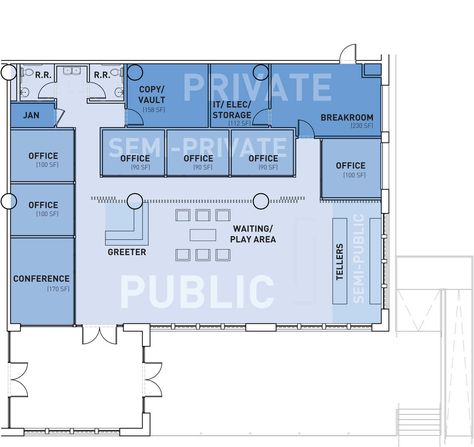 Bank Plan Layout, Bank Layout Plan Design, Bank Floor Plan Layout, Bank Design Architecture Plan, Bank Plan Architecture Projects, Bank Floor Plan, Bank Layout, Housing Concept, Bank Interior Design