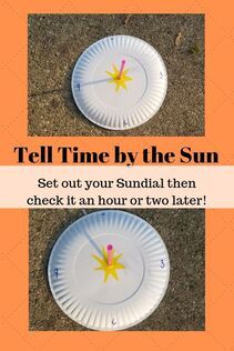 Stem Sun Activity, Parts Of The Sun Activity, Teaching About The Sun, Sun Dial For Kids, Sundial Craft, Sun Activities Preschool, Sun Activities For Kids, Sun Crafts For Kids, Parts Of The Sun