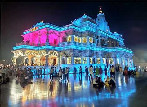 Prem Mandir- A Divine Symphony of Love in Vrindavan - PuneToPune Vrindavan Images, Prem Mandir Vrindavan, Thailand Package, Prem Mandir, Mathura Vrindavan, India Tour, Europe Tours, Seven Wonders, Adventure Activities