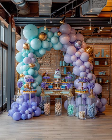 A new day brings new inspiration🤩 It’s essential in our work to stay inspired and productive😎 Today, I present design options in a stunning color combination of lavender, mint, and gold💜🩵💛 This setup is perfect for an Aladdin-themed decoration—just add a castle silhouette and a Jasmine figure, and you have a themed party🔮 For a garden-style birthday party, incorporate beautiful lavender florals, and your stylish celebration is ready🪻 This versatile palette is worth noting🔝 Save this p... Pastel Theme Party, Aladdin Birthday Party, Turquoise Party, Present Design, Castle Silhouette, Mint And Gold, Style Birthday, Purple Birthday, Girl Birthday Themes