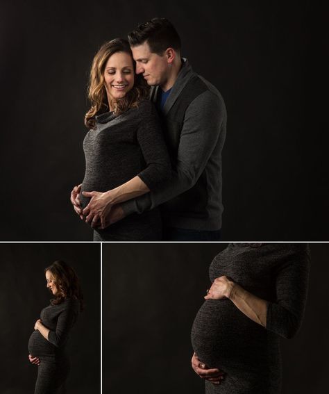 Black Background Maternity Photos, Couples Maternity Photography, Indoor Maternity Photos, Studio Maternity Shoot, Maternity Studio Photoshoot, Couple Maternity, Maternity Photography Poses Outdoors, Baby Announcement Photoshoot, Maternity Photography Poses Couple