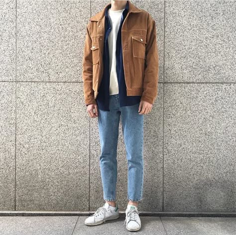 Light brown suede jacket & jeans Mens Brown Jacket Outfit, Men Brown Jacket Outfit, Brown Jean Jacket Outfit Men, Brown Suede Jacket Outfit Men, Light Brown Jacket Outfit Men, How To Style A Brown Jacket, Light Jeans Outfit Men, Light Brown Jacket Outfit, Style Light Blue Jeans