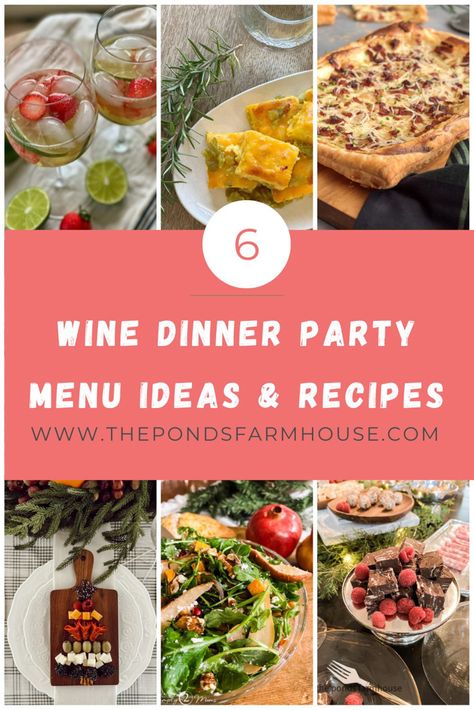 Wine Night Dinner Ideas, Wine Dinner Recipes, Dinner With Wine, Wine Serving Ideas, Food For Wine Tasting Party, Wine Pairing Party Ideas, Wine Tasting Menu Ideas, Tasting Menu Ideas, Wine Dinner Party