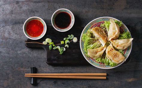 Pork Pot Stickers | a Julie Goodwin recipe Vegetarian Gyoza, Pork Pot Stickers, Pot Stickers Recipe, Gyoza Recipe, Dumplings Recipe Chinese, Pork Mince Recipes, Potstickers Recipe, Healthy Pork, Chinese Dumplings