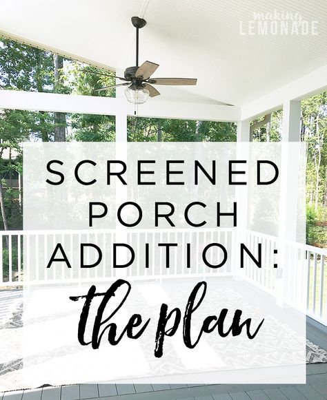 Screened Porch Addition, Screened In Porch Plans, Deck Addition, Three Season Porch, Screened Porch Designs, Making Lemonade, Screened In Deck, Three Season Room, Porch Windows