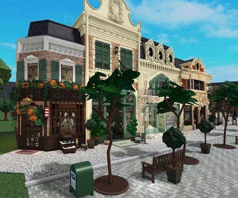 Bloxburg Instagram, Unique Houses Exterior, Bloxburg Town Ideas, Bloxburg Cottage, Bloxburg City, Bloxburg Town, Bloxburg Building, Bloxburg Build Ideas, Apartments Exterior