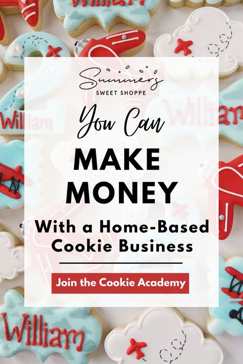 Are you looking for a fun and creative side hustle? Over the past 10 years, I’ve mastered the art of cookie decorating and I want to teach you how you can start your own home-based cookie business. Whether you want to make cookies for your kids or pick up a new hobby, learning to decorate cookies can be fun, rewarding and enjoyable. Learn the best sugar cookie tips and tricks by heading to the link and enrolling in the Cookie Academy. Cut out cookies | cookie class | decorated sugar cookies Learn How To Decorate Cookies, Supplies For Cookie Decorating, Learning To Decorate Cookies, How To Sell Cookies Online, How To Start Cookie Decorating, How To Make Designer Cookies, How To Make Professional Sugar Cookies, How To Decorate Cookies Like A Pro, Home Cookie Business