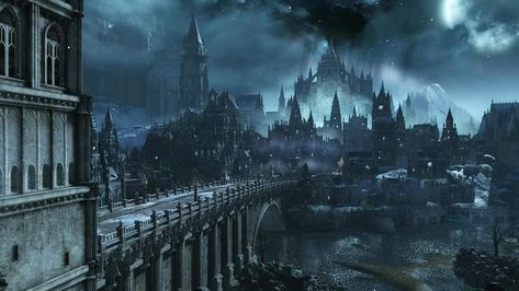 Fortress Concept Art, Dark Kingdom, Castle Exterior, Castle Ideas, Dark Castle, Dark Fantasy Artwork, Anime City, Heaven Art, Location Inspiration