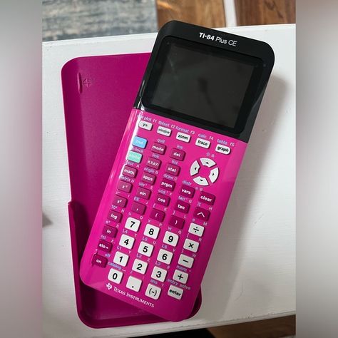 Pink TI-84 Plus CE Graphing Calculator, Calculator, Texas, Pink, Closet, Fashion Tips, Clothes Design