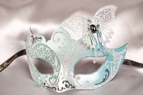 Light blue mask Butterfly Masquerade Mask, Ball Masks, Masquerade Ball Masks, Penyimpanan Makeup, Masquerade Ball Gowns, Masquerade Ball Party, Masquerade Wedding, Ball Mask, Venetian Masquerade